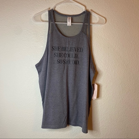 26 International Tops - 26 International Athletic Collection Mesh Tan Top